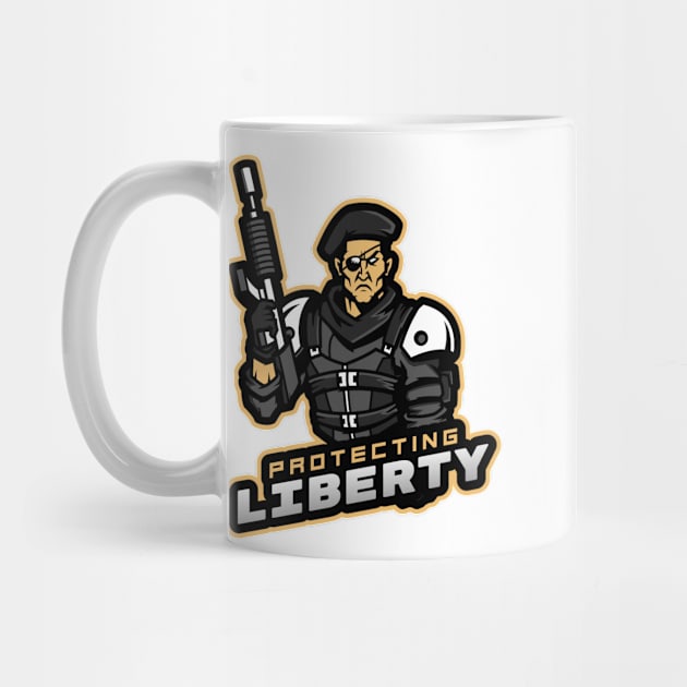 Protecting Liberty by Mega Tee Store